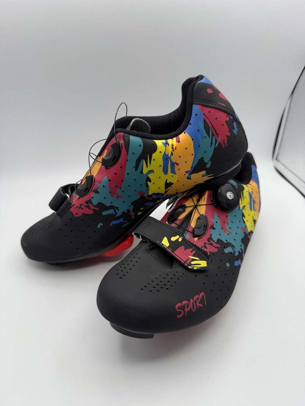 VELOCITY PRO CYCLING SHOES ROAD SPLASH BLACK Size 41